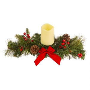 Коледен свещник с LED свещ 3W02509