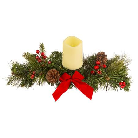 Коледен свещник с LED свещ 3W02509