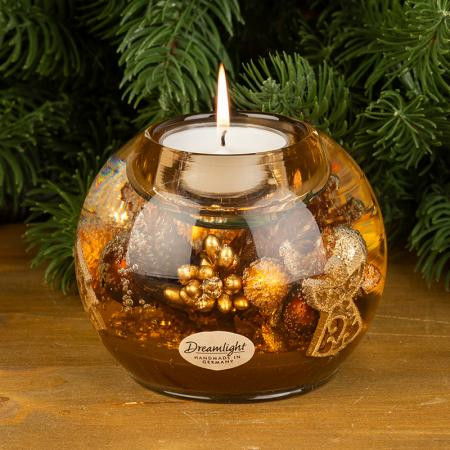 Коледен стъклен свещник DLG01H