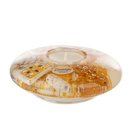 Коледен стъклен свещник DLG02K