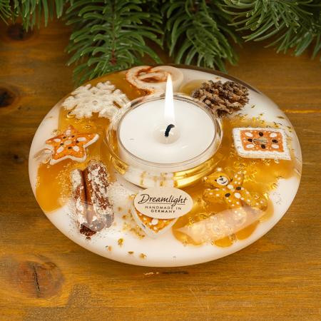 Коледен стъклен свещник DLG02L