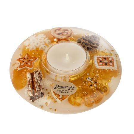 Коледен стъклен свещник DLG02L