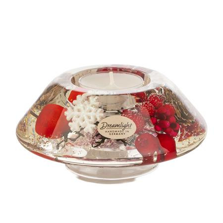 Коледен стъклен свещник DLG03F