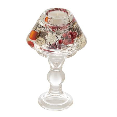 Коледен стъклен свещник DLG03G