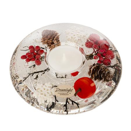 Коледен стъклен свещник DLG03K