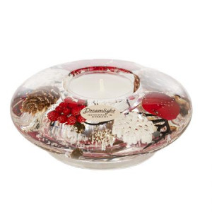 Коледен стъклен свещник DLG03L