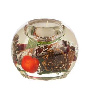 Коледен стъклен свещник DLG04H