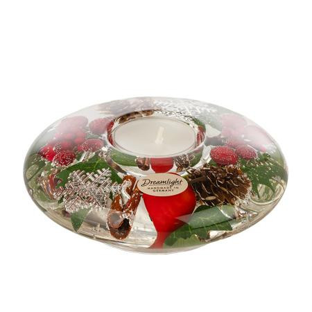 Коледен стъклен свещник DLG04K
