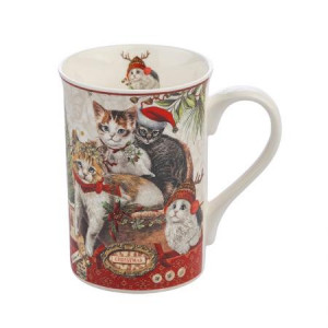 Порцеланова чаша „Коледни котки“  - 950201