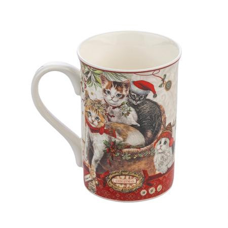 Порцеланова чаша „Коледни котки“  - 950201