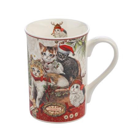 Порцеланова чаша „Коледни котки“  - 950201