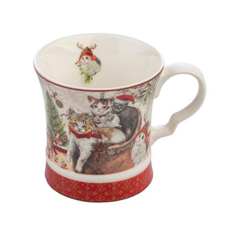 Порцеланова чаша Коледни котки 950271- 200 мл