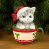 Коледна фигурка Коте в чаша AR038-megahome.bg