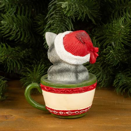 Коледна фигурка Коте в чаша AR038