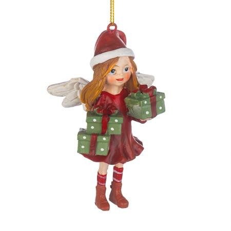 Висяща фигурка ангел с подаръци AR043