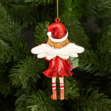 Висяща фигурка ангел с подаръци AR043