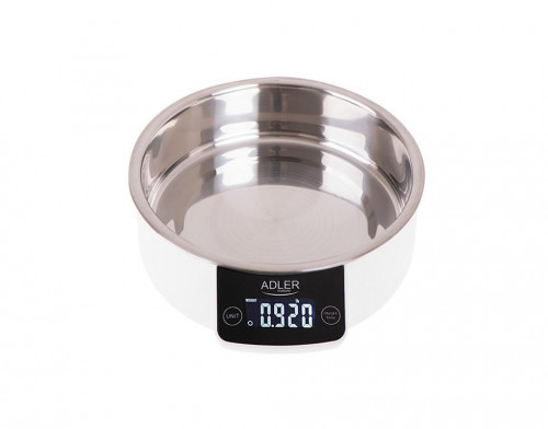 Кухненска везна с купа от неръждаема стомана и LCD дисплей