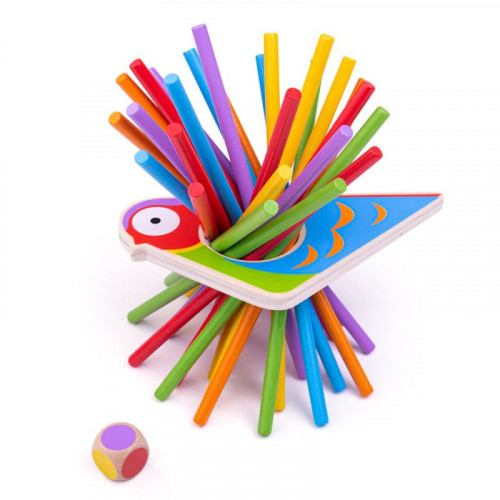 Дървена игра микадо с разноцветни елементи Bigjigs