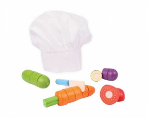 Детски дървен готварски комплект Зеленчуци за рязане Bigjigs