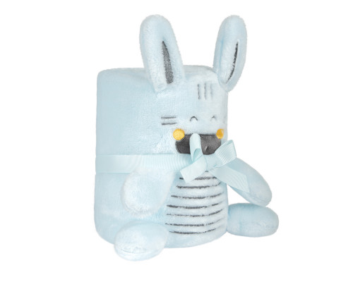 Бебешко одеяло Stripy Friends - полар - 3D бродерия