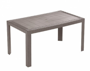 Градинска PVC маса Urano – 80 x 72 x 140 cm - кафе
