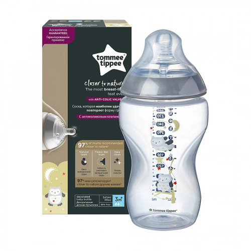 Tommee Tippee Easi-Vent шише 340 мл за бебета 3м+