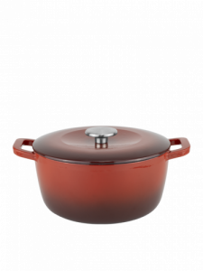 Чугунена касерола HORECANO 4.5L, Ø24.8x, червена