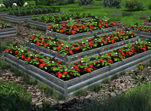 Цветарник Primaterra Square 4 - Сив Металик