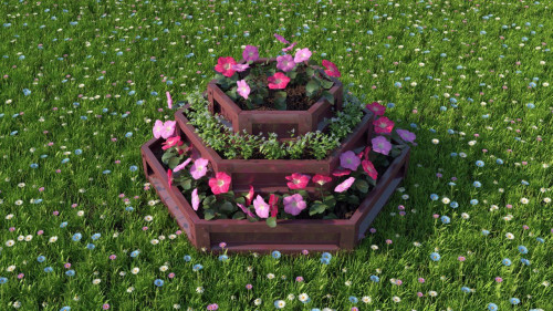 Цветарник Primaterra Hexagonal 3 - Шоколад