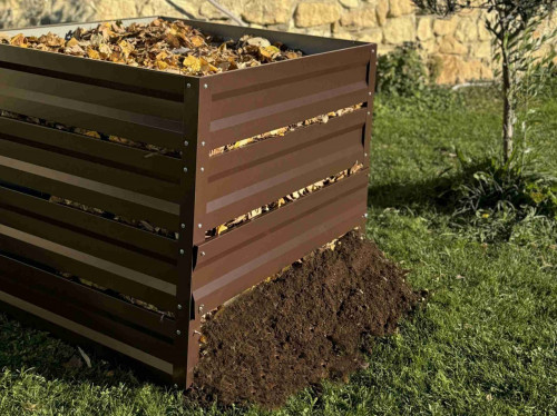 Градински компостер Primaterra Humus 370/890 л -  Zinc