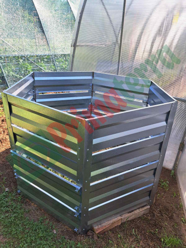 Градински компостер Primaterra Hexo 1070 л Zinc