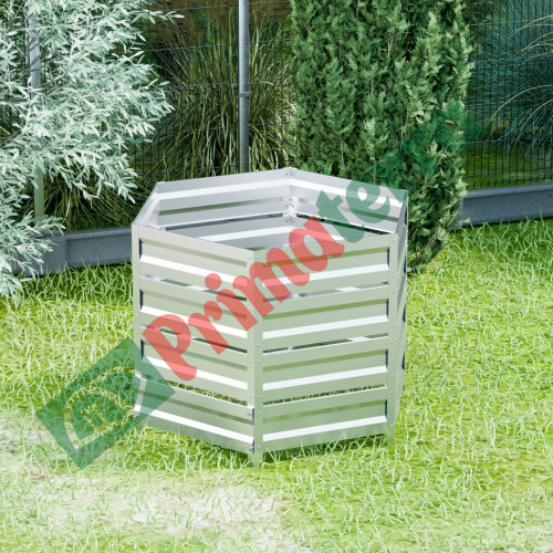 Градински компостер Primaterra Hexo 1070 л Zinc