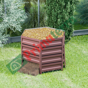 Градински компостер Primaterra Hexo 1070 л Choco