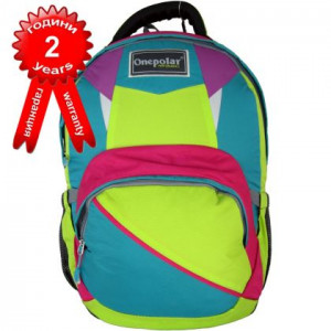 Градска раница ONE POLAR зелена с водоустойчива материя