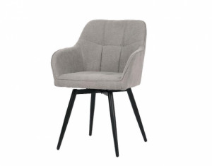 Трапезен стол К-350 в светлобежов цвят с черни метални крака