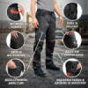 Работен панталон REVOLT 4STRETCH GREY/BLACK/PETROL-megahome.bg