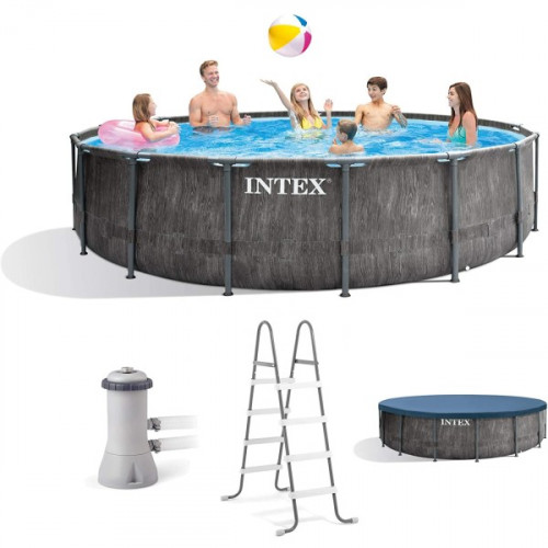 Басейн Intex 26742 Greywood с метална рамка, размер 4.57 x 1.22