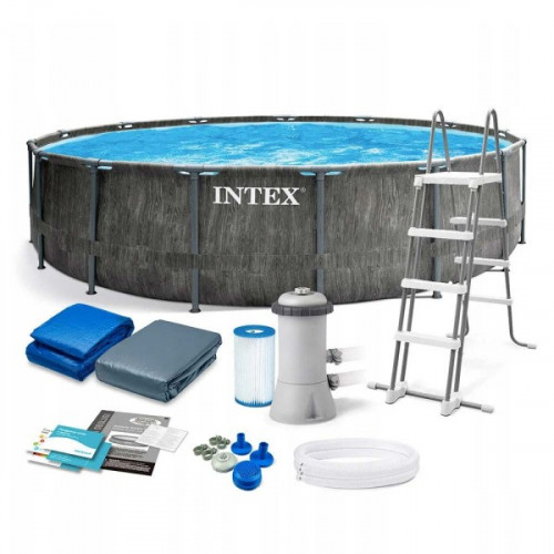 Басейн Intex 26742 Greywood с метална рамка, размер 4.57 x 1.22