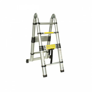 Телескопична двураменна алуминиева стълба GRASKO 3.8 m