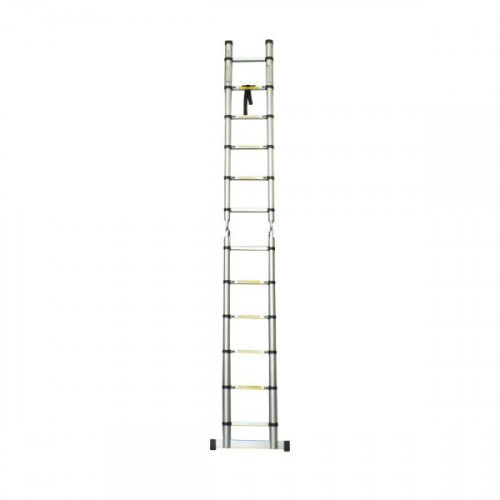 Телескопична двураменна алуминиева стълба GRASKO 3.8 m