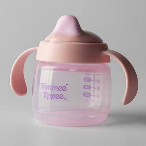 STARTER SPOUT НЕРАЗЛИВАЩА СЕ ЧАША С МЕК НАКРАЙНИК -розов