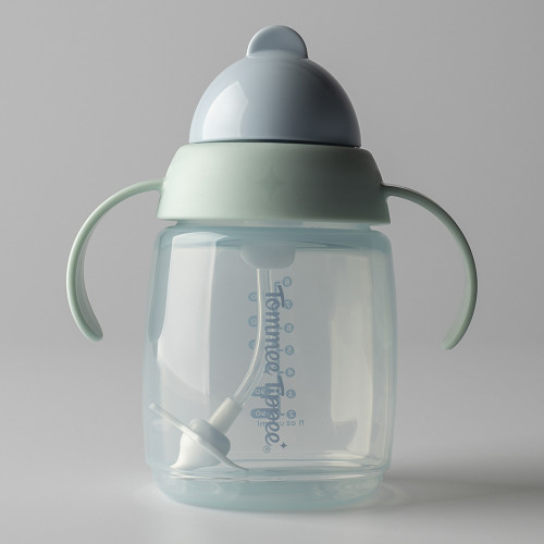 TRAINER STRAW НЕРАЗЛИВАЩА СЕ ЧАША СЪС СЛАМКА И ДРЪЖКИ 240мл 6м+