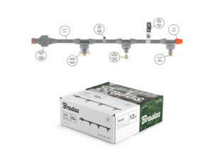 Система за охлаждане с водна мъгла WHITE LINE месингови дюзи 12м