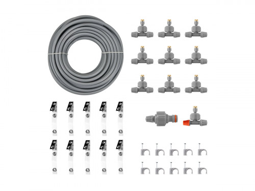 Система за охлаждане с водна мъгла WHITE LINE месингови дюзи 15м