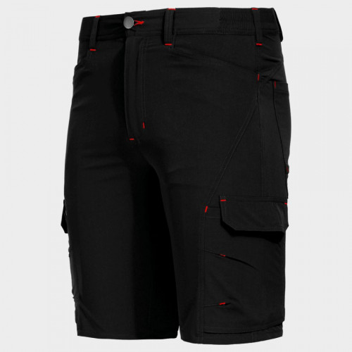 Работен къс панталон VIGOR BLACK/RED