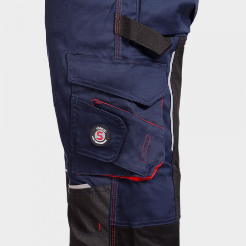 Работен полугащеризон REVOLT 4STRETCH NAVY- BLACK- RED