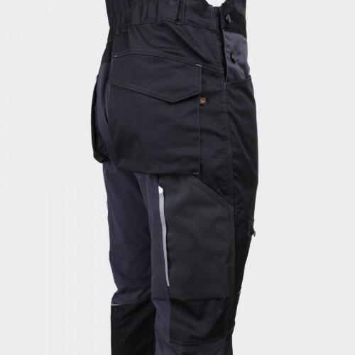 Работен полугащеризон REVOLT 4STRETCH BLACK/DARK GREY/GREY