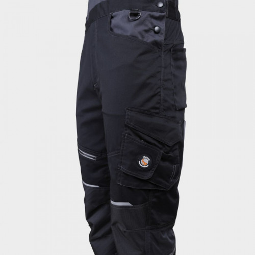 Работен полугащеризон REVOLT 4STRETCH BLACK/DARK GREY/GREY