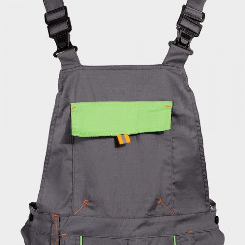 Работен полугащеризон PRISMA LIGHT STRETCH GREY- GREEN