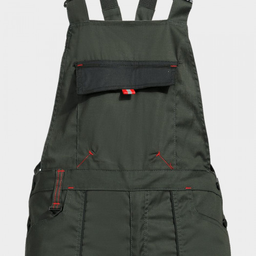 Работен полугащеризон PRISMA LIGHT STRETCH OLIVE -BLACK